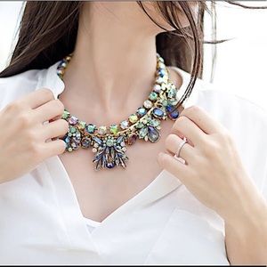 Banana Republic Jeweled Bug Statement Necklace